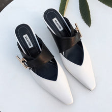 Load image into Gallery viewer, Sexy Women's Pumps High Round Heel Fashion Square Toe Metal Decoration Casual Shoes - nevaehshalo