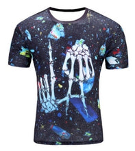 Load image into Gallery viewer, Print Short sleeved Tees Men Black And White Vertigo Hypnotic colorful Printing 3D T shirt - nevaehshalo