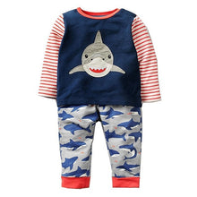 Load image into Gallery viewer, Boys Set with Animal Sweatshirt+Pants - nevaehshalo