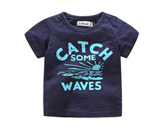 Load image into Gallery viewer, Bebes Newborn clothes cotton letter printed t-shirt with demin overalls baby boys clothes summer children clothing - nevaehshalo