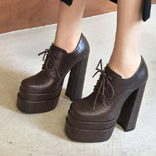 Load image into Gallery viewer, Women Pumps Fashion New Square Toe Platform Thick High Heels