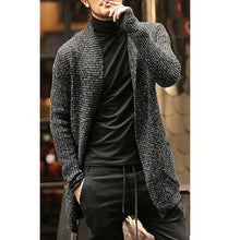 Load image into Gallery viewer, Mens Long Sweater Jacket Casual Slim Fit Trench