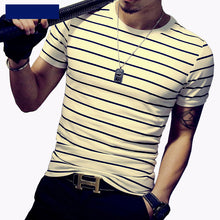 Load image into Gallery viewer, Men's T Shirt Casual Patchwork Short Sleeve Men T-Shirt Mens Clothing Casual Slim Fit Hip-Hop Top Tees 5XL - nevaehshalo