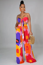 Load image into Gallery viewer, Dashiki African Clothes for Women Floral Printing Tube Top & Pants V-Neck 2-Piece - nevaehshalo