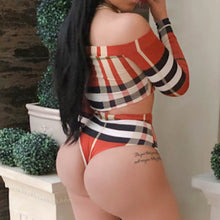 Load image into Gallery viewer, African Swimwear Print Bandage Women Tankini Long Sleeve - nevaehshalo