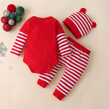 Load image into Gallery viewer, Girls Boys Sets My First Christmas Deer Stripe Print Outfits Xmas Romper