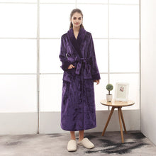 Load image into Gallery viewer, Lovers Plus Size Flannel Robe Extra Long Warm Bathrobe Men & Women - nevaehshalo