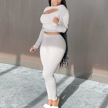Load image into Gallery viewer, New Style Women's Long Sleeved Top And Leggings Two Piece Suit
