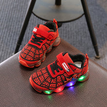 Load image into Gallery viewer, 1-14 Years Old Luminous Sneakers Boy Girl Cartoon LED Light Up Shoes Glowing with Light Kids Shoes Children Led Sneakers Brand - nevaehshalo