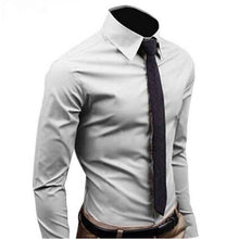 Load image into Gallery viewer, Men Shirt Long Sleeve Fashion Mens Casual Shirts Cotton Solid Color Business Slim Fit Social Camisas Masculina - nevaehshalo