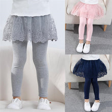 Load image into Gallery viewer, Cotton Girls Leggings Lace Princess Skirt-pants