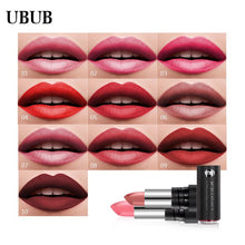 Load image into Gallery viewer, UBUB Waterproof Moisturizer Smooth Lipstick Luxury Velvet Lip Stick Matte Long Lasting Sexy Lips Beauty Makeup Women Gift - nevaehshalo