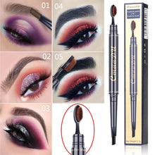 Load image into Gallery viewer, Double Eyebrow Pen with Brush Toothbrush Head Eyebrow Pencil Multifunctional Waterproof Long Lasting Makeup - nevaehshalo