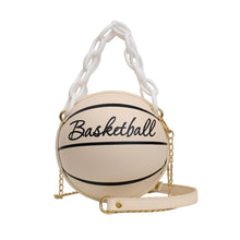 Load image into Gallery viewer, Personality leather pink basketball bag new ball purses women shoulder bags