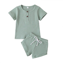 Load image into Gallery viewer, Boys and Girls Summer Clothes Tops+Shorts Outfits Sets - nevaehshalo