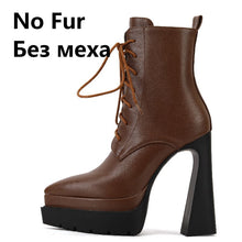 Load image into Gallery viewer, Women Ankle Boots High Heels Pointed Toe Genuine Leather