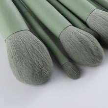 Load image into Gallery viewer, 11pcs Natural Hair Green Makeup Brushes Foundation Powder Eyeshadow Eyebrow Brush Set Cosmetic Tools - nevaehshalo