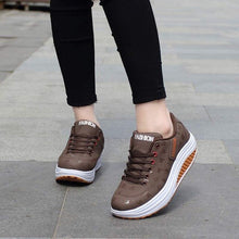 Load image into Gallery viewer, women running shoes sneakers female breathable thick bottom wedges outdoor