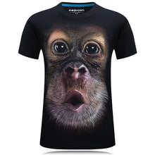 Load image into Gallery viewer, Men's animal T-Shirt orangutan/gas monkey/Wolf 3D Printed