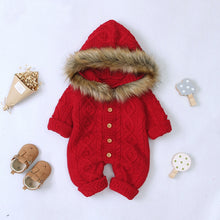 Load image into Gallery viewer, Baby Romper Autumn Winter Knitting Baby Boys Clothes Hooded Newborn Jumpsuit Unisex Baby Clothes For Girls Clothes 0 3 24 Month - nevaehshalo