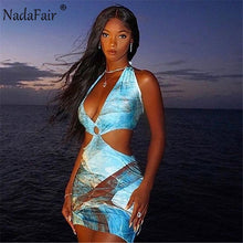 Load image into Gallery viewer, Women Backless Tier Neck Summer Beach Cut Out Sexy Dress - nevaehshalo