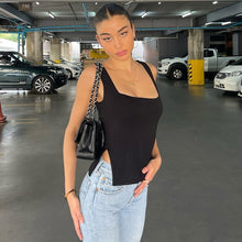 Load image into Gallery viewer, Summer New Women's Fashion Suspenders Slim Slit Solid Color Vest - nevaehshalo