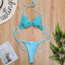 Load image into Gallery viewer, Women Swimwear Two-pieces Bikini set Luxury Pearl y