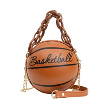 Load image into Gallery viewer, Personality leather pink basketball bag new ball purses women shoulder bags