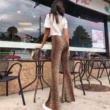 Load image into Gallery viewer, Winter Leopard Print Flare Pants Women Fashion Animal Print High Waist Pants Sexy Streetwear Trousers Women - nevaehshalo