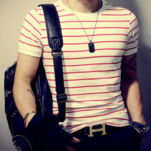 Load image into Gallery viewer, Men's T Shirt Casual Patchwork Short Sleeve Men T-Shirt Mens Clothing Casual Slim Fit Hip-Hop Top Tees 5XL - nevaehshalo