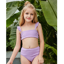 Load image into Gallery viewer, Children's Swimsuit New Girl Split Bikini Cute Small Fresh Solid Color - nevaehshalo