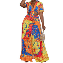 Load image into Gallery viewer, Printed Short Top Fashion Sexy Wide Leg Pants - nevaehshalo