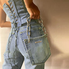 Load image into Gallery viewer, Stylish Patchwork Strappy Denim Tube Top Corset + Bag