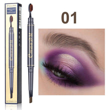 Load image into Gallery viewer, Double Eyebrow Pen with Brush Toothbrush Head Eyebrow Pencil Multifunctional Waterproof Long Lasting Makeup - nevaehshalo