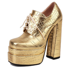 Load image into Gallery viewer, Women Pumps Fashion New Square Toe Platform Thick High Heels
