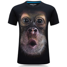 Load image into Gallery viewer, Men's animal T-Shirt orangutan/gas monkey/Wolf 3D Printed