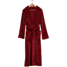 Load image into Gallery viewer, Lovers Plus Size Flannel Robe Extra Long Warm Bathrobe Men & Women - nevaehshalo