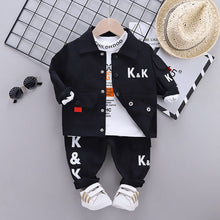 Load image into Gallery viewer, Boys Jacket Suit T-Shirt Pants 3Pcs/sets Infant an Toddler Sportswear