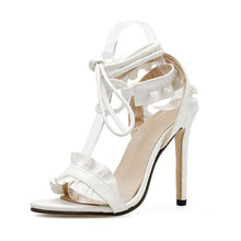 Load image into Gallery viewer, Top Sale Sandals Women's sandals Fish-mouth Lace-crossed High-heeled Shoes PLUS SIZE 40 11.5cm heels - nevaehshalo