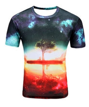 Load image into Gallery viewer, Print Short sleeved Tees Men Black And White Vertigo Hypnotic colorful Printing 3D T shirt - nevaehshalo