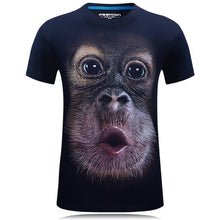 Load image into Gallery viewer, Men's animal T-Shirt orangutan/gas monkey/Wolf 3D Printed