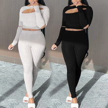 Load image into Gallery viewer, New Style Women's Long Sleeved Top And Leggings Two Piece Suit
