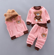 Load image into Gallery viewer, Boys and Girls Autumn Warm Hoody Pants 3Pcs Suit - nevaehshalo