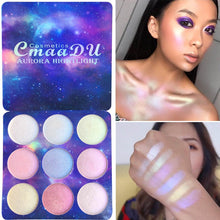 Load image into Gallery viewer, CmaaDu Highlighter Illuminator Makeup Face Brighten Contouring Highlighter Powder Palette Bronzer Face Glow Kit Cosmetics - nevaehshalo