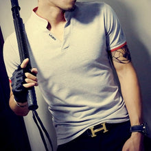 Load image into Gallery viewer, Men's T Shirt Casual Patchwork Short Sleeve Men T-Shirt Mens Clothing Casual Slim Fit Hip-Hop Top Tees 5XL - nevaehshalo