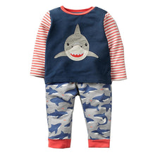 Load image into Gallery viewer, Boys Set with Animal Sweatshirt+Pants - nevaehshalo