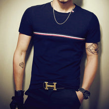 Load image into Gallery viewer, Men's T Shirt Casual Patchwork Short Sleeve Men T-Shirt Mens Clothing Casual Slim Fit Hip-Hop Top Tees 5XL - nevaehshalo