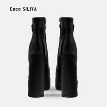 Load image into Gallery viewer, New Super Thick Heel Square Head Silk Women's