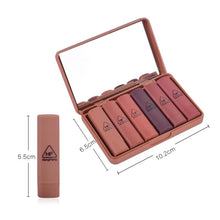 Load image into Gallery viewer, 6Pcs/set Pumpkin Color Matte Lipstick Set Long-lasting Waterproof Nude Batom Lipstick Kit With Mirror Lips Makeup Lipstcks TSLM2 - nevaehshalo
