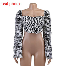 Load image into Gallery viewer, Women Fashion Club Party Long Sleeve Shirts Crop Tops - nevaehshalo